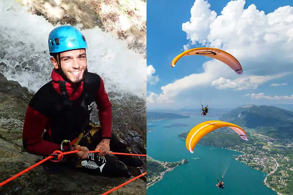 Canyoning et parapente à annecy