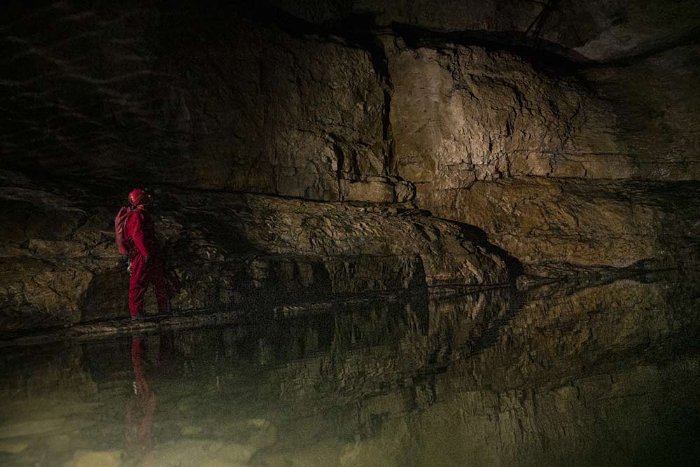 lac sous terrain grotte de la diau