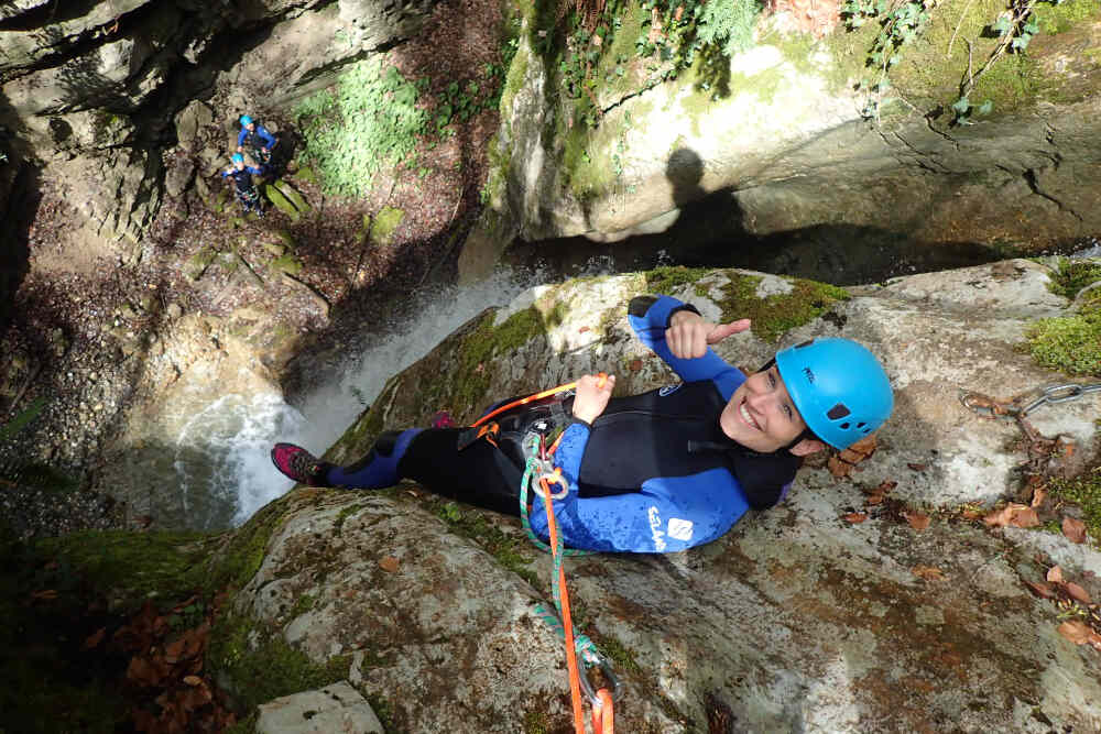 cascade canyoning saut du moine annecy