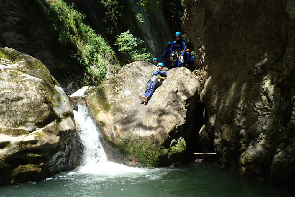 canyoning montmin toboggan