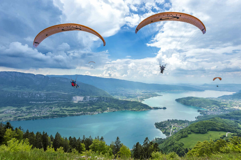 parapente flyeo lac annecy baptême