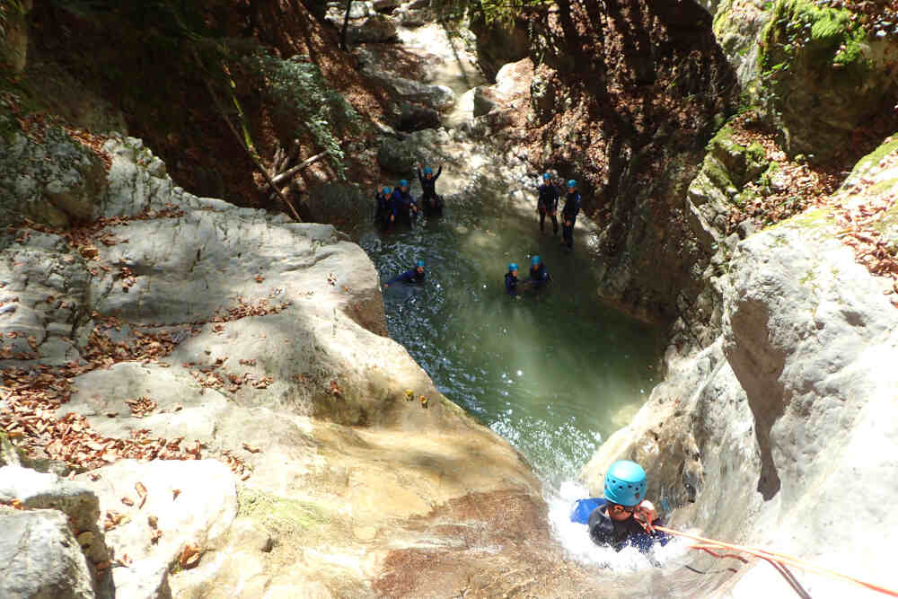 descente de cascade canyon chambery