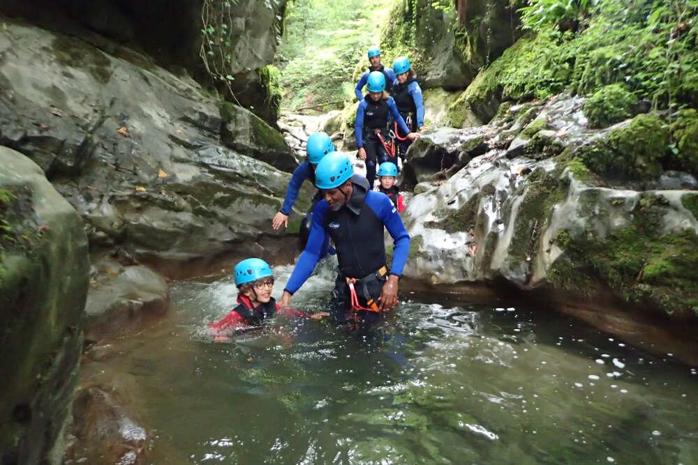 Canyoning en Famille avec enfant en bas âge